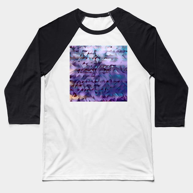 Cubist pastel pattern Baseball T-Shirt by Dturner29